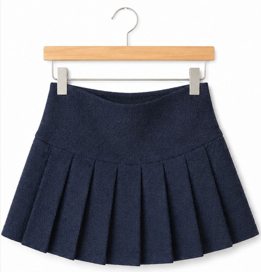 Cider Tweed Pleated Mini Skort Size Medium